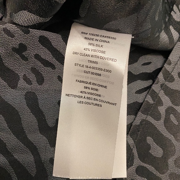 Equipment Essential Black Leopard Print Blouse Size M - Picture 6 of 6